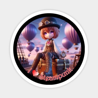 I Love Steampunk Magnet